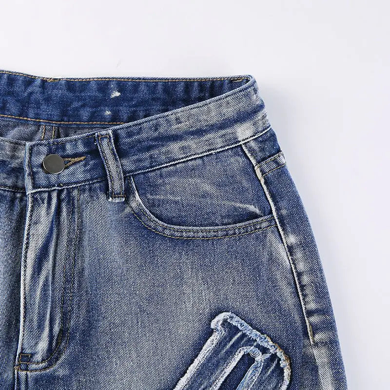 GeneLetter Patch Straight Leg Jeans