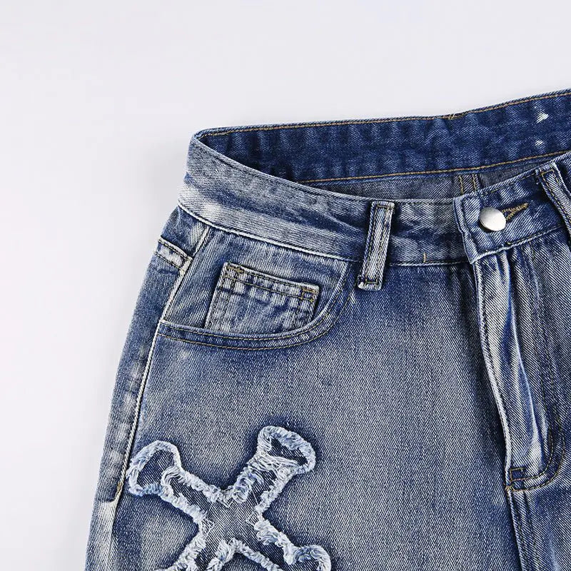 GeneLetter Patch Straight Leg Jeans