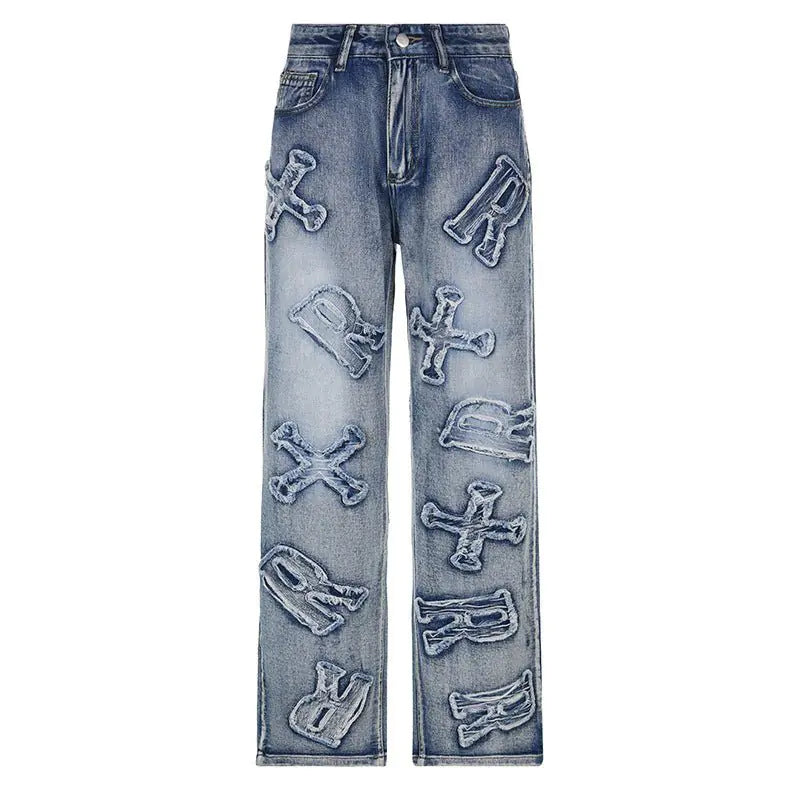 GeneLetter Patch Straight Leg Jeans
