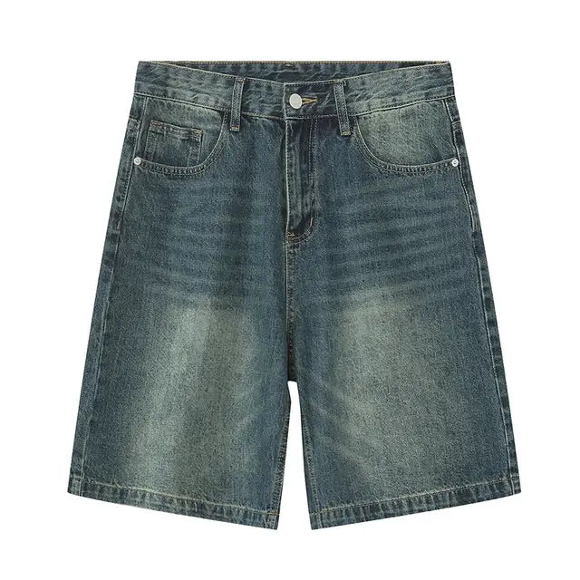 Vintage Denim Shorts Casual Loose
