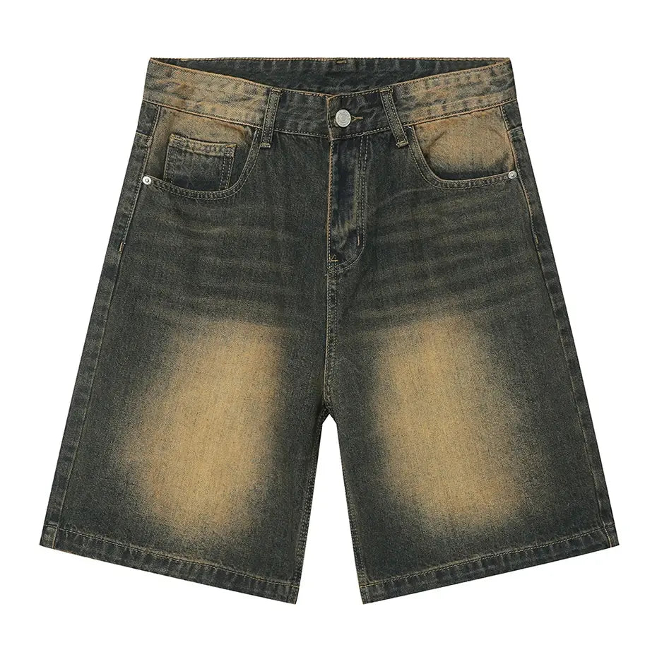 Vintage Denim Shorts Casual Loose