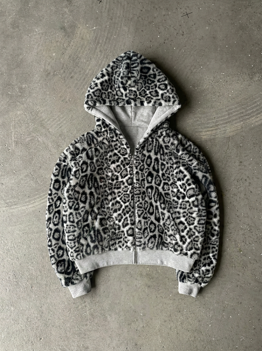 Gene Reversible Leopard Hoodie